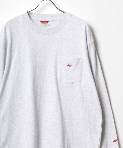 BALL(ボール)の「2026SS BALL/ボール ワンポイントロゴ ワッペン刺繍 ポケット付 無地 ロングスリーブTシャツ レディース メンズ(Tシャツ/カットソー・メンズ・モカ/チャコール/アッシュグレー/ブラック/サックスブルー・M/LL/L)」の18枚目の写真