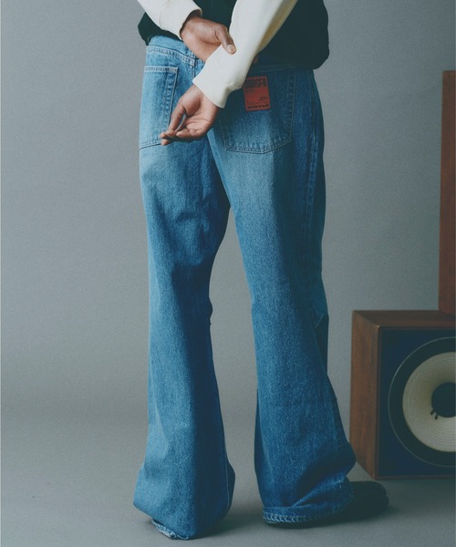 WIND AND SEA（ウィンダンシー）の「FLARE CUT JEAN DENIM(BLACK)（デニムパンツ・メンズ・ブラック・SMALL/MEDIUM/LARGE/X-LARGE）」の3枚目の写真