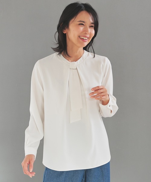 高身長 汗染みしにくい綿100％5分袖チュニックTシャツ（トール