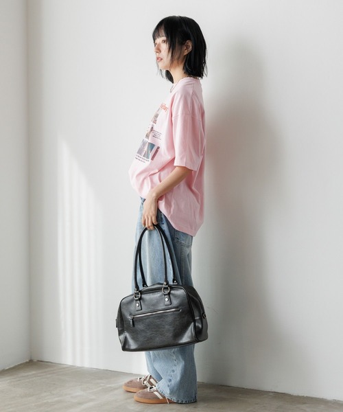 PBLIM（ページボーイリム）の「《UNISEX/500mlペットボトルも入る》2WAYボストンバッグ（ボストンバッグ・レディース・ブラウン/ブラック/オフホワイト/チャコールグレー/キャメル/カーキ/ベージュ・FREE）」の13枚目の写真