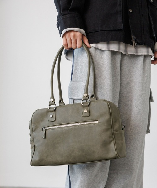 PBLIM（ページボーイリム）の「《UNISEX/500mlペットボトルも入る》2WAYボストンバッグ（ボストンバッグ・レディース・ブラウン/ブラック/オフホワイト/チャコールグレー/キャメル/カーキ/ベージュ・FREE）」の14枚目の写真