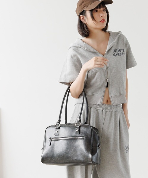 UNISEX/500mlペットボトルも入る》2WAYボストンバッグ（ボストンバッグ