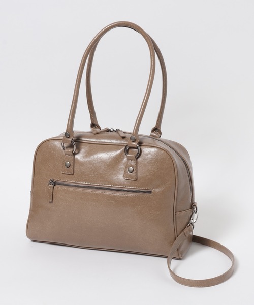 PBLIM（ページボーイリム）の「《UNISEX/500mlペットボトルも入る》2WAYボストンバッグ（ボストンバッグ・レディース・ブラウン/ブラック/オフホワイト/チャコールグレー/キャメル/カーキ/ベージュ・FREE）」の9枚目の写真