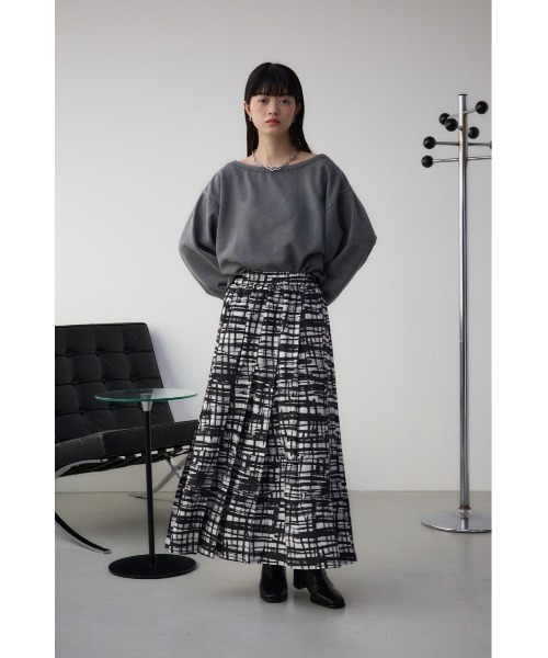 AZUL by moussy(アズールバイマウジー)の「グラフィックチェックフレアスカート(スカート・レディース・ブラック系その他/ブルー系その他・FREE)」の3枚目の写真