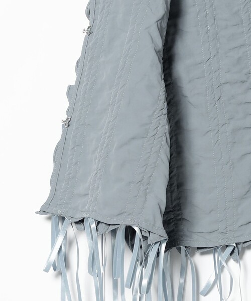 CAROLINA GLASER（カロリナ グレイサー）の「リボン フリル  ショート丈ベスト（ベスト・レディース・ブラック/サックスブルー・ONE SIZE）」の9枚目の写真