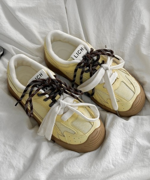セール】靴ひも着せ替え配色スニーカー（スニーカー）｜LADY LIKE
