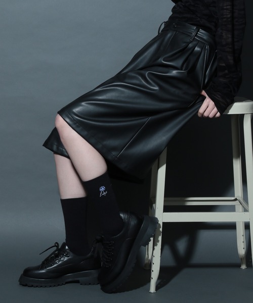 HARE（ハレ）の「flowerシシュウSOX(HARE)（ソックス/靴下・メンズ・ブルー/レッド・FREE）」の13枚目の写真