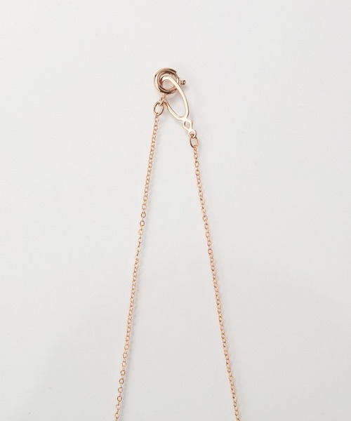 Phoebe（フィービィー）の「【金属アレルギー対応】スリービジューミニハートネックレス/全長:41cm/ハートモチーフ（ネックレス・レディース・シャンパン・FREE）」の5枚目の写真