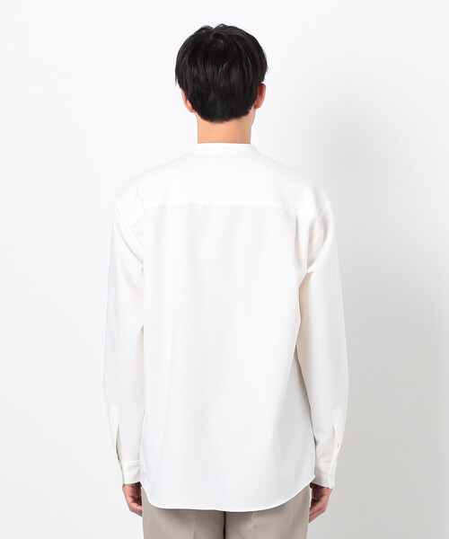 COMME CA ISM（コムサイズム）の「ウールライク ブロッキング バンドカラー シャツ（シャツ/ブラウス・メンズ・ホワイト/グレー・SMALL/MEDIUM/LARGE）」の11枚目の写真