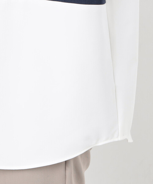 COMME CA ISM（コムサイズム）の「ウールライク ブロッキング バンドカラー シャツ（シャツ/ブラウス・メンズ・ホワイト/グレー・SMALL/MEDIUM/LARGE）」の15枚目の写真