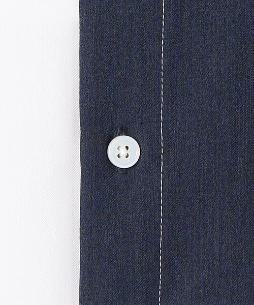 COMME CA ISM（コムサイズム）の「ウールライク ブロッキング バンドカラー シャツ（シャツ/ブラウス・メンズ・ホワイト/グレー・SMALL/MEDIUM/LARGE）」の16枚目の写真