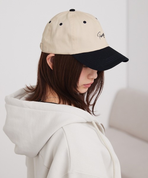 PENNEYS(ぺニーズ)の「PENNEYS/ペニーズ 別注 THE FOX ロゴ刺繍 コットンツイルベースボールキャップ(キャップ・レディース・ワインレッド/チャコール/ベージュ/アイボリー系/ブラック・FREE)」の7枚目の写真