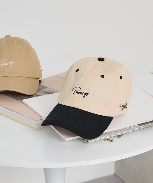 PENNEYS(ぺニーズ)の「PENNEYS/ペニーズ 別注 THE FOX ロゴ刺繍 コットンツイルベースボールキャップ(キャップ・レディース・ワインレッド/チャコール/ベージュ/アイボリー系/ブラック・FREE)」の22枚目の写真