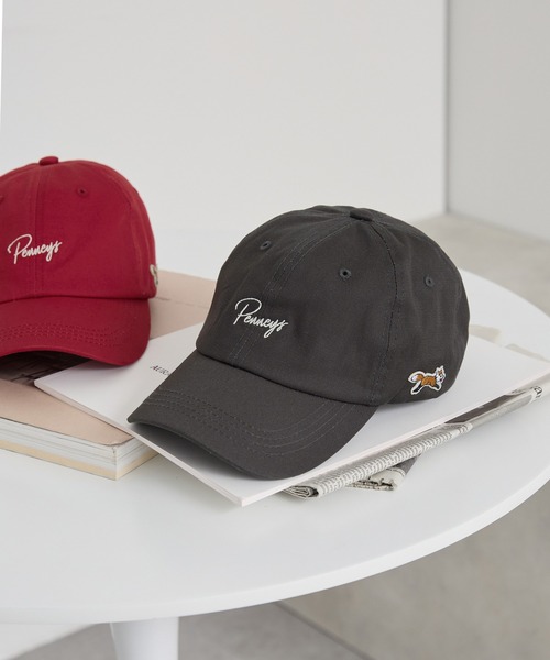 PENNEYS(ぺニーズ)の「PENNEYS/ペニーズ 別注 THE FOX ロゴ刺繍 コットンツイルベースボールキャップ(キャップ・レディース・ワインレッド/チャコール/ベージュ/アイボリー系/ブラック・FREE)」の21枚目の写真