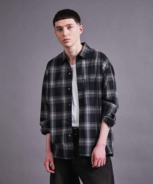 MONKEY TIME(モンキータイム)の「グリッター オンブレチェック シャツ(シャツ/ブラウス・メンズ・ダークグレー/ブラック・S/M/L/XL)」の5枚目の写真