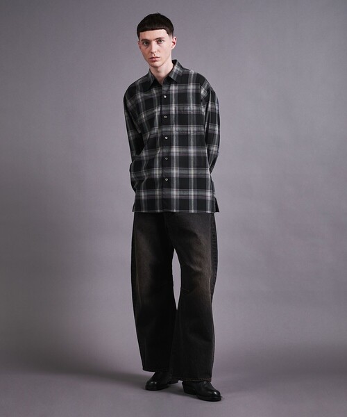 MONKEY TIME(モンキータイム)の「グリッター オンブレチェック シャツ(シャツ/ブラウス・メンズ・ダークグレー/ブラック・S/M/L/XL)」の6枚目の写真