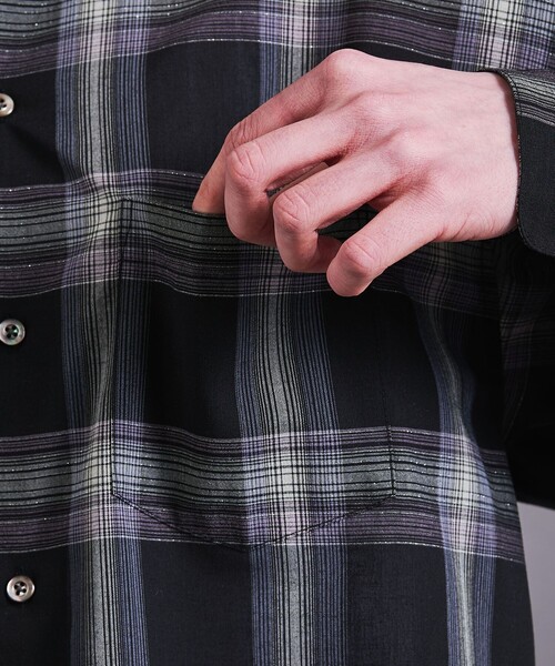 MONKEY TIME(モンキータイム)の「グリッター オンブレチェック シャツ(シャツ/ブラウス・メンズ・ダークグレー/ブラック・S/M/L/XL)」の14枚目の写真