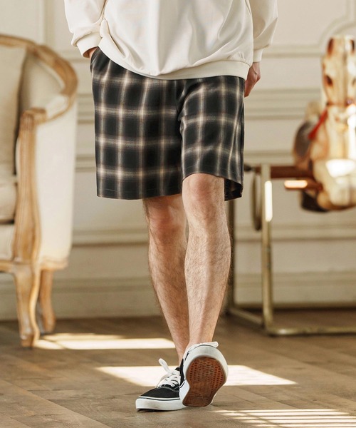 CAMBIO(カンビオ)の「mp13259-Ombre Check Short Pants ショートパンツ(その他パンツ・メンズ・ブラック系その他/ブラウン系その他/ベージュ系その他・S/M/L)」の10枚目の写真