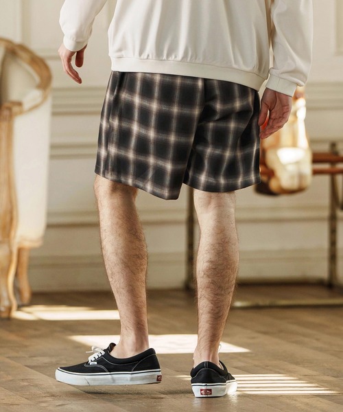 CAMBIO(カンビオ)の「mp13259-Ombre Check Short Pants ショートパンツ(その他パンツ・メンズ・ブラック系その他/ブラウン系その他/ベージュ系その他・S/M/L)」の12枚目の写真