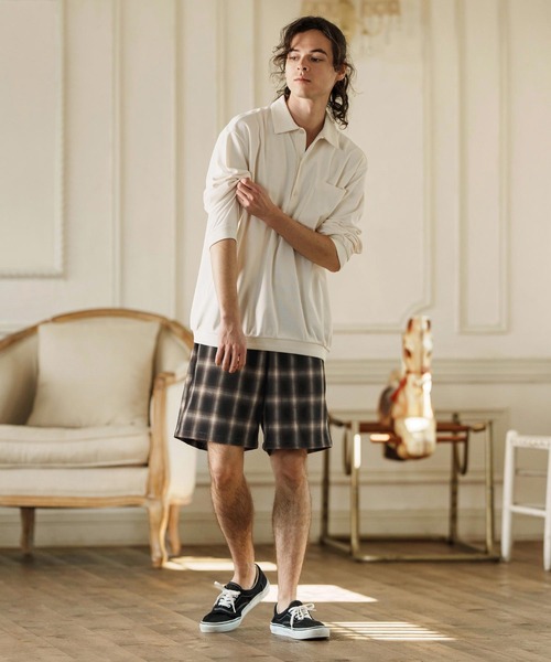 CAMBIO(カンビオ)の「mp13259-Ombre Check Short Pants ショートパンツ(その他パンツ・メンズ・ブラック系その他/ブラウン系その他/ベージュ系その他・S/M/L)」の14枚目の写真