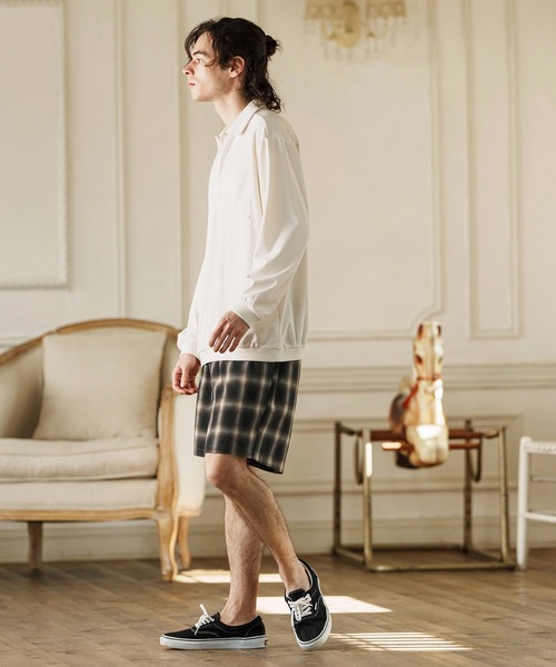 CAMBIO(カンビオ)の「mp13259-Ombre Check Short Pants ショートパンツ(その他パンツ・メンズ・ブラック系その他/ブラウン系その他/ベージュ系その他・S/M/L)」の15枚目の写真