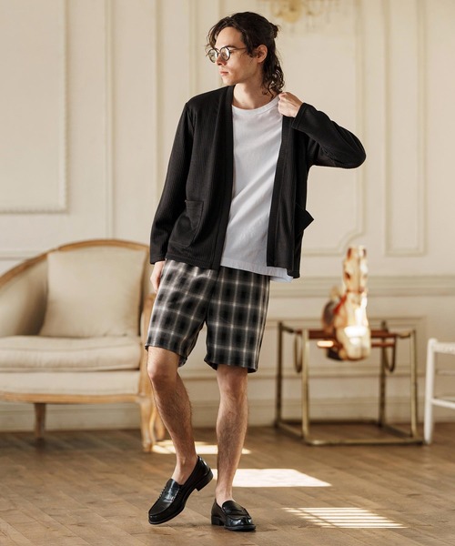CAMBIO(カンビオ)の「mp13259-Ombre Check Short Pants ショートパンツ(その他パンツ・メンズ・ブラック系その他/ブラウン系その他/ベージュ系その他・S/M/L)」の19枚目の写真