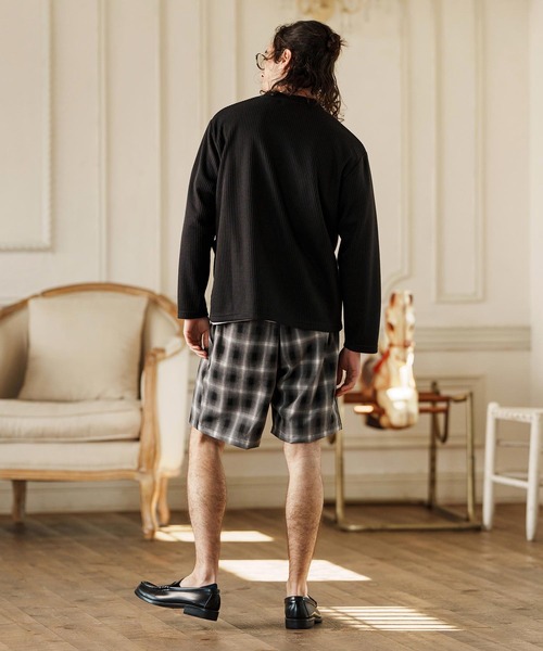 CAMBIO(カンビオ)の「mp13259-Ombre Check Short Pants ショートパンツ(その他パンツ・メンズ・ブラック系その他/ブラウン系その他/ベージュ系その他・S/M/L)」の21枚目の写真