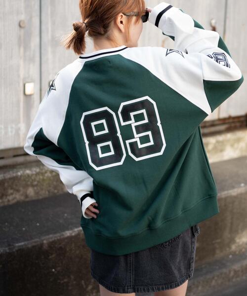 WEGO（ウィゴー）の「WEGO/ナンバリングビッグスウェット（スウェット・レディース・グリーン/ホワイト/ブラック・FREE）」の10枚目の写真