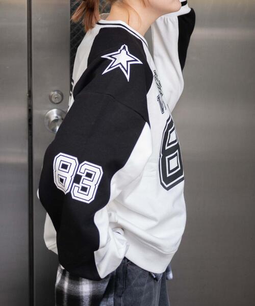 WEGO（ウィゴー）の「WEGO/ナンバリングビッグスウェット（スウェット・レディース・グリーン/ホワイト/ブラック・FREE）」の14枚目の写真