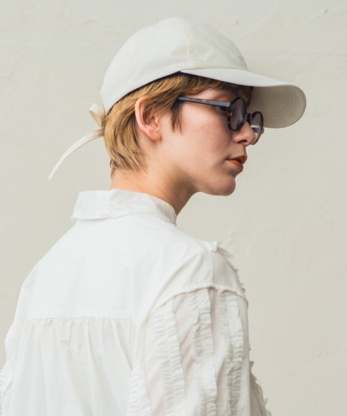 ORIENT MILLINERY(オリエント ミリナリー)の「BACK RIBBON CAP(キャップ・レディース・ブラック/オフホワイト/ベージュ・FREE)」の1枚目の写真