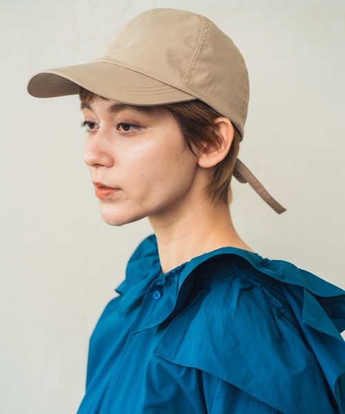 ORIENT MILLINERY(オリエント ミリナリー)の「BACK RIBBON CAP(キャップ・レディース・ブラック/オフホワイト/ベージュ・FREE)」の6枚目の写真