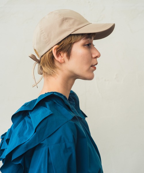 ORIENT MILLINERY(オリエント ミリナリー)の「BACK RIBBON CAP(キャップ・レディース・ブラック/オフホワイト/ベージュ・FREE)」の8枚目の写真