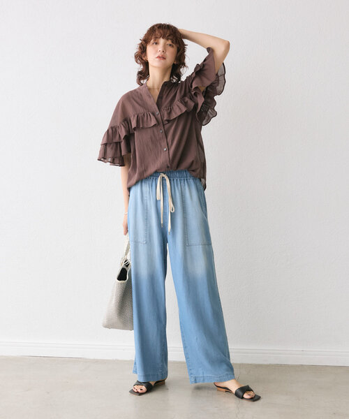 RIVE DROITE（リヴドロワ）の「【実用性抜群】CITY BASKET-tote2（トートバッグ・レディース・アイボリー/ブラウン/ブラック・FREE）」の12枚目の写真