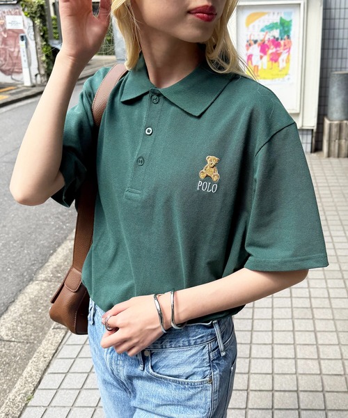 POLO BCS（ポロ ビーシーエス）の「【POLO BCS】ZOZO限定商品 ワンポイントベア  ポロシャツ（ポロシャツ・レディース・ネイビー/ホワイト/グリーン/バーガンディー/ブラック・S/M/L/XL）」の7枚目の写真