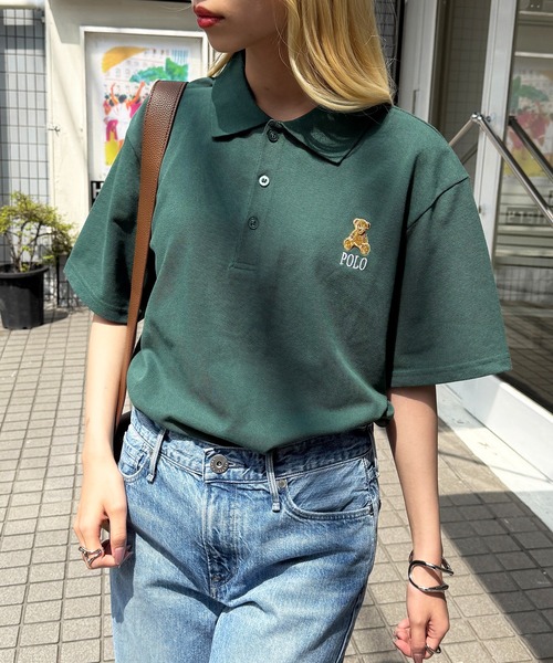 POLO BCS（ポロ ビーシーエス）の「【POLO BCS】ZOZO限定商品 ワンポイントベア  ポロシャツ（ポロシャツ・レディース・ネイビー/ホワイト/グリーン/バーガンディー/ブラック・S/M/L/XL）」の8枚目の写真