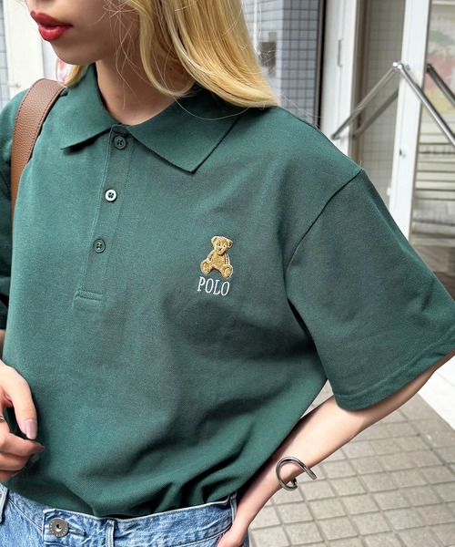 POLO BCS（ポロ ビーシーエス）の「【POLO BCS】ZOZO限定商品 ワンポイントベア  ポロシャツ（ポロシャツ・レディース・ネイビー/ホワイト/グリーン/バーガンディー/ブラック・S/M/L/XL）」の6枚目の写真
