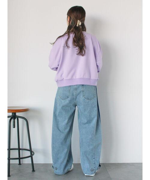 ehka sopo(エヘカソポ)の「サイドラインカーブデニムパンツ(その他パンツ・レディース・ブルー/サックスブルー/グレー・F)」の6枚目の写真