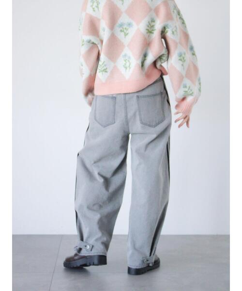 ehka sopo(エヘカソポ)の「サイドラインカーブデニムパンツ(その他パンツ・レディース・ブルー/サックスブルー/グレー・F)」の9枚目の写真