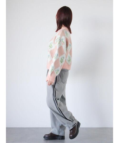 ehka sopo(エヘカソポ)の「サイドラインカーブデニムパンツ(その他パンツ・レディース・ブルー/サックスブルー/グレー・F)」の12枚目の写真