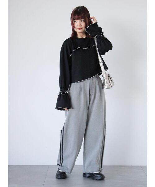 ehka sopo(エヘカソポ)の「サイドラインカーブデニムパンツ(その他パンツ・レディース・ブルー/サックスブルー/グレー・F)」の16枚目の写真