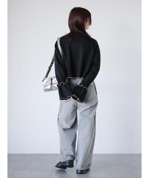 ehka sopo(エヘカソポ)の「サイドラインカーブデニムパンツ(その他パンツ・レディース・ブルー/サックスブルー/グレー・F)」の18枚目の写真