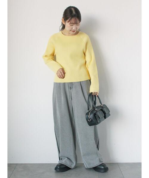 ehka sopo(エヘカソポ)の「サイドラインカーブデニムパンツ(その他パンツ・レディース・ブルー/サックスブルー/グレー・F)」の22枚目の写真