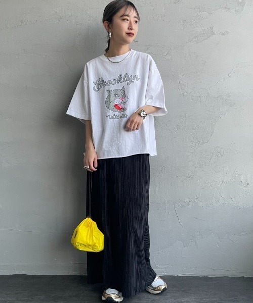 FUNG（ファング）の「[FUNG/ファング] BROOKLYN カットオフプリントTシャツ（Tシャツ/カットソー・レディース・ホワイト・M）」の2枚目の写真