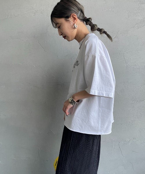 FUNG（ファング）の「[FUNG/ファング] BROOKLYN カットオフプリントTシャツ（Tシャツ/カットソー・レディース・ホワイト・M）」の5枚目の写真