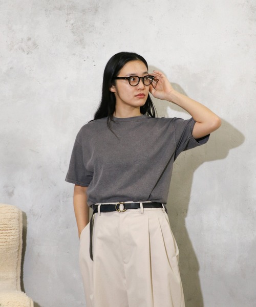 JERZEES(ジャージーズ)の「JERZEES / ジャージーズ UNISEX PIGMENT DYE T-SHIRTS ピグメントダイ クルーネックTシャツ(Tシャツ/カットソー・メンズ・モカ/レッド/グリーン/グレー/ライトグリーン/ブラック・MEDIUM/LARGE/X-LARGE/SMALL)」の2枚目の写真