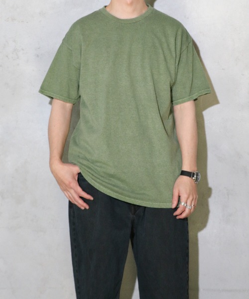 JERZEES(ジャージーズ)の「JERZEES / ジャージーズ UNISEX PIGMENT DYE T-SHIRTS ピグメントダイ クルーネックTシャツ(Tシャツ/カットソー・メンズ・モカ/レッド/グリーン/グレー/ライトグリーン/ブラック・MEDIUM/LARGE/X-LARGE/SMALL)」の13枚目の写真