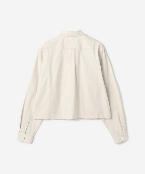 GYMPHLEX（ジムフレックス）の「Gymphlex | コットンツイル ショートボタンダウンシャツ WOMEN（シャツ/ブラウス・レディース・ベージュ/チャコール・14）」の8枚目の写真