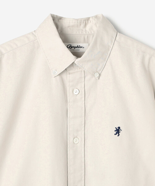 GYMPHLEX（ジムフレックス）の「Gymphlex | コットンツイル ショートボタンダウンシャツ WOMEN（シャツ/ブラウス・レディース・ベージュ/チャコール・14）」の9枚目の写真