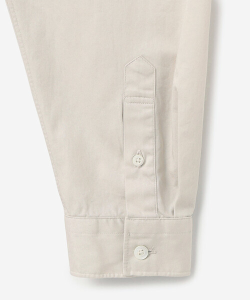 GYMPHLEX（ジムフレックス）の「Gymphlex | コットンツイル ショートボタンダウンシャツ WOMEN（シャツ/ブラウス・レディース・ベージュ/チャコール・14）」の4枚目の写真