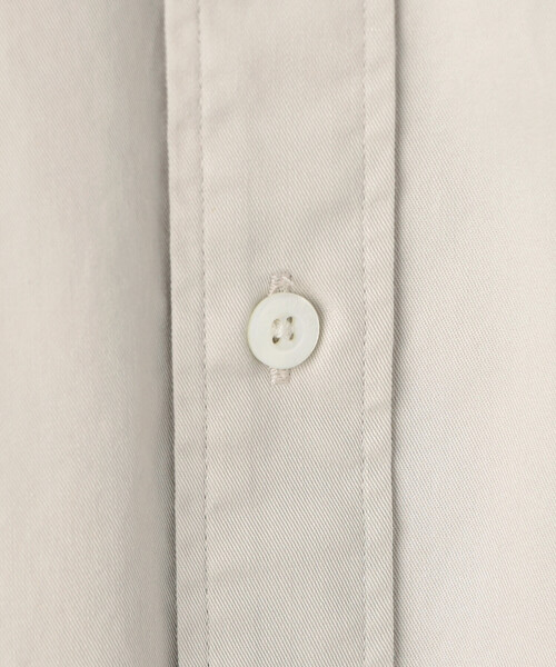 GYMPHLEX（ジムフレックス）の「Gymphlex | コットンツイル ショートボタンダウンシャツ WOMEN（シャツ/ブラウス・レディース・ベージュ/チャコール・14）」の6枚目の写真